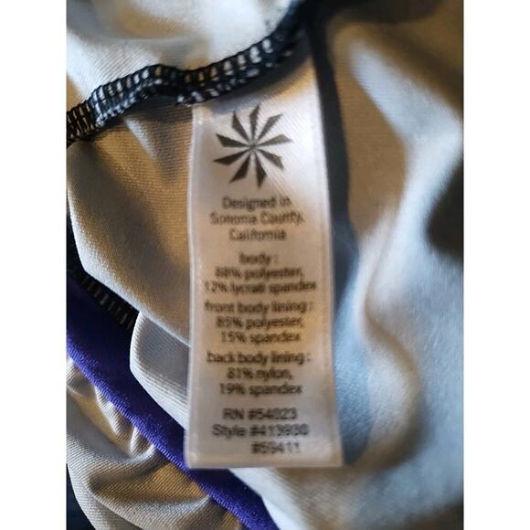 Athleta Tic Tac Toe Mandala Racerback Bra Tank Top Lot of 2 Long Purple Blue - Picture 5 of 9